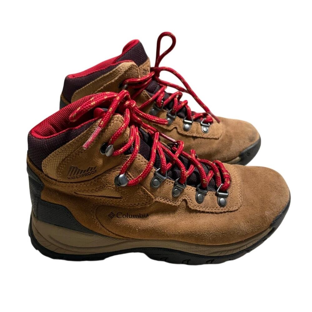 Columbia Newton Ridge Plus Waterproof Amped Hiking Boots Women's 7 Elk Red